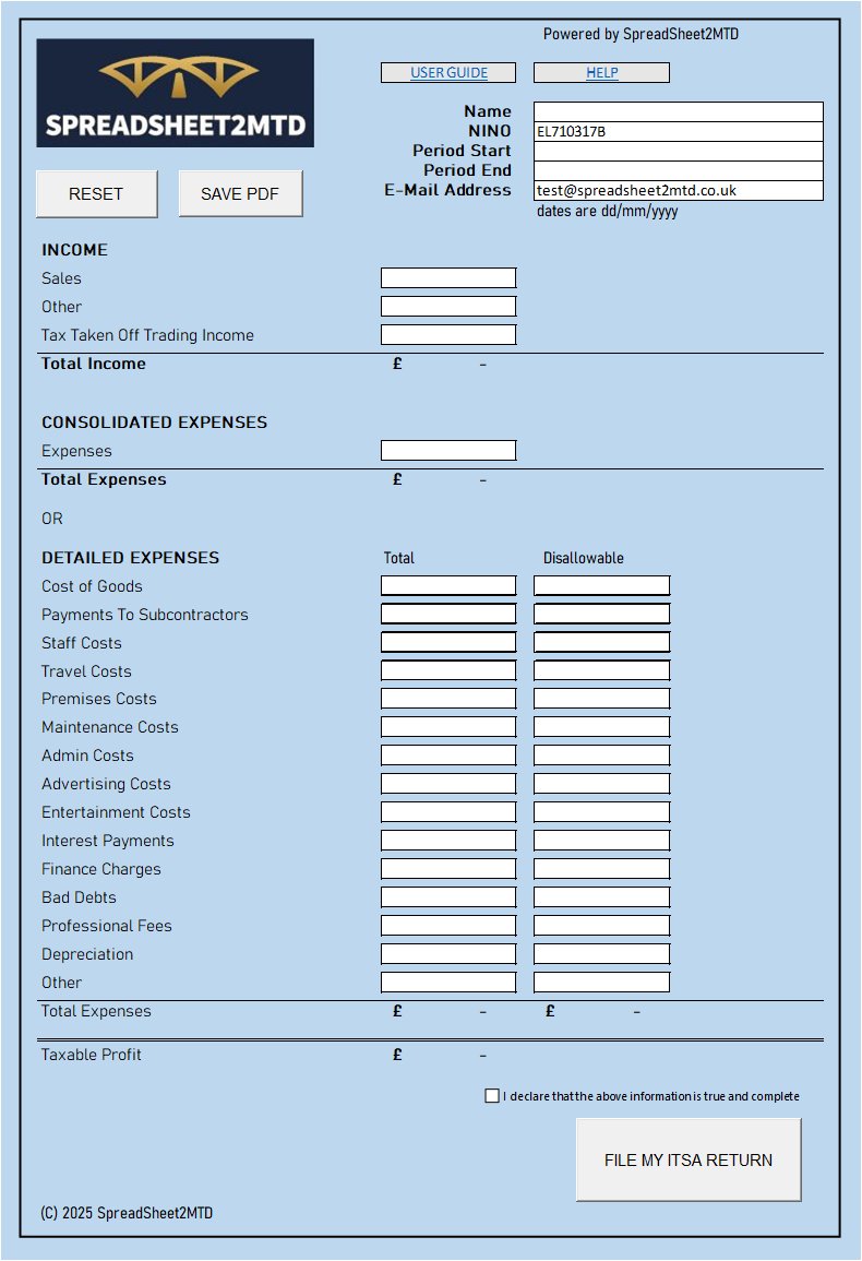 MTD ITSA macro bridging sheet